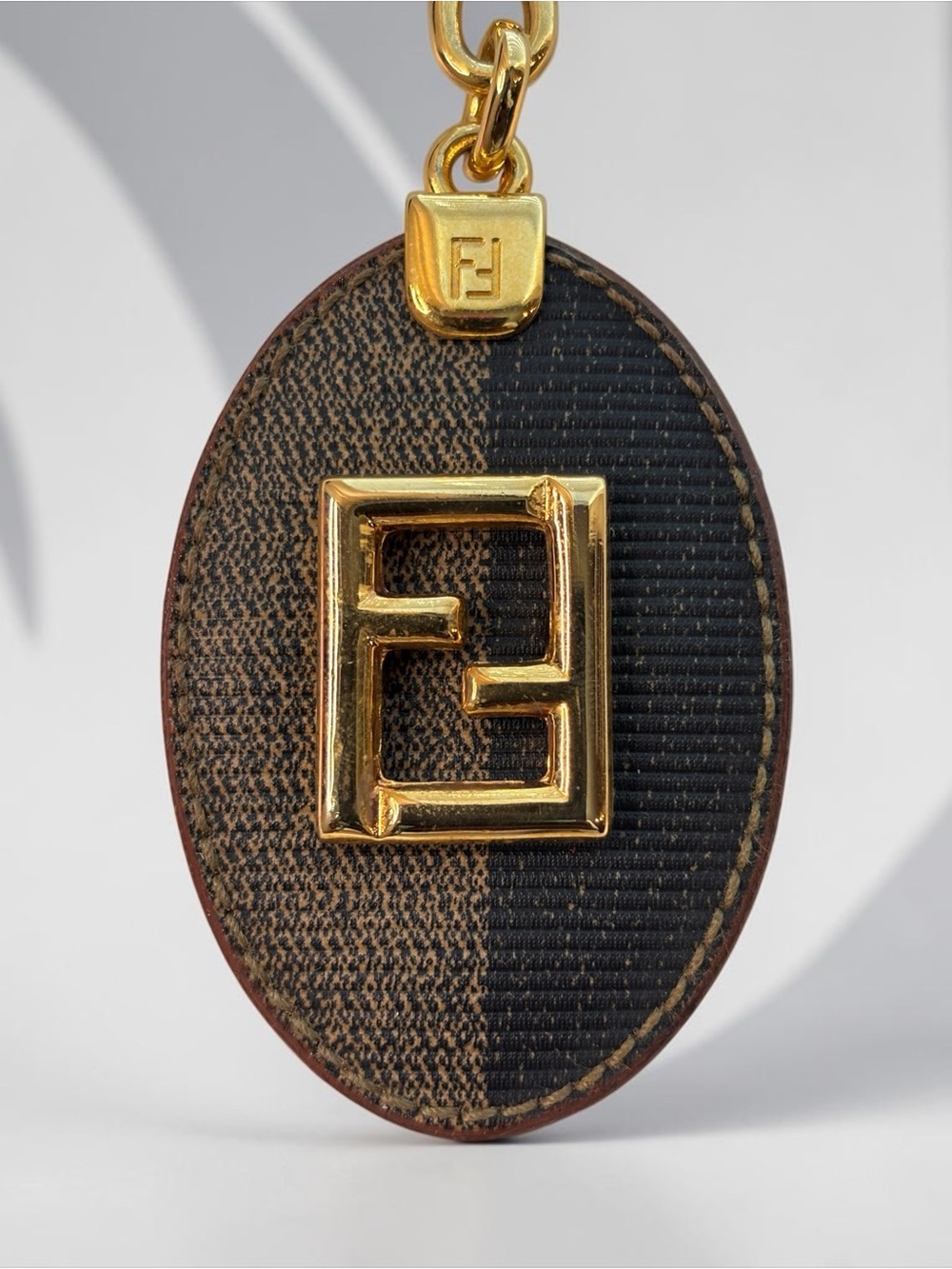 Fendi Forever FF Logo Leather Bag Charm and Key Ring - Picture 3 of 6